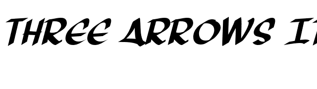 Three Arrows Italic font preview