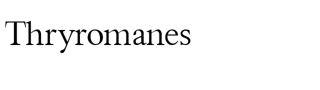 Thryromanes font preview