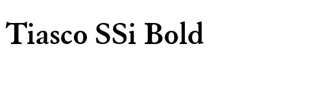 Tiasco SSi Bold font preview