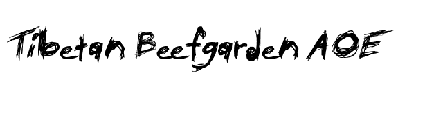 Tibetan Beefgarden AOE font preview