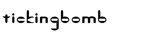 TickingBomb font preview