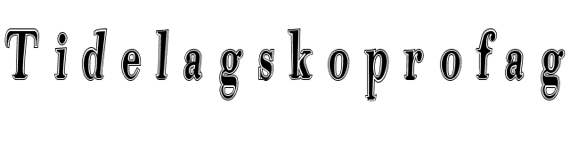 Tidelagskoprofag font preview