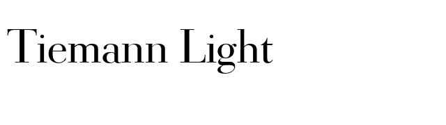 Tiemann Light font preview