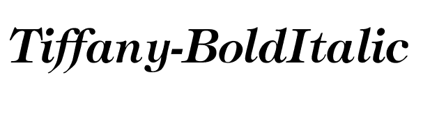 Tiffany-BoldItalic font preview