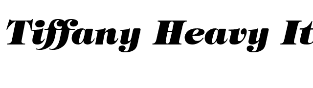 Tiffany-Heavy-Italic font preview