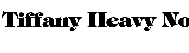 Tiffany Heavy Normal font preview