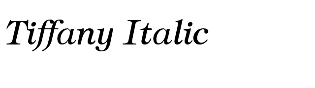 Tiffany-Italic font preview