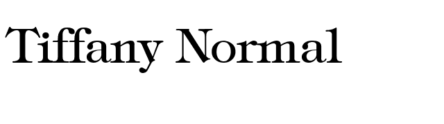 Tiffany-Normal font preview