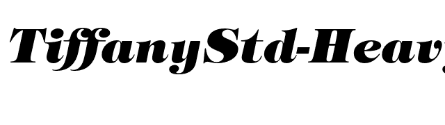 TiffanyStd-HeavyItalic font preview