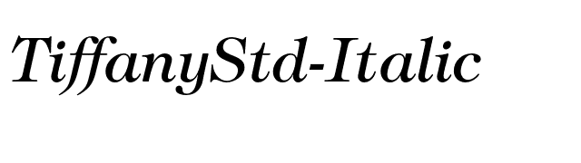 TiffanyStd-Italic font preview