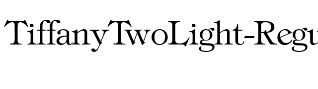 TiffanyTwoLight-Regular font preview