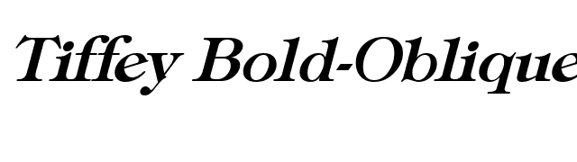 Tiffey Bold-Oblique font preview