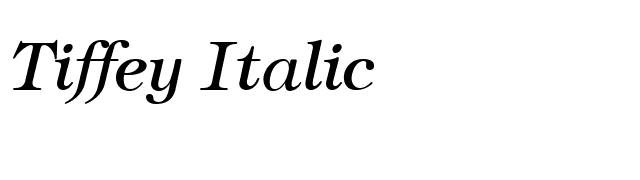 Tiffey Italic font preview