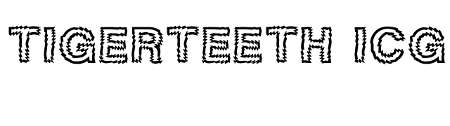 Tigerteeth ICG font preview