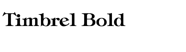 Timbrel Bold font preview