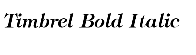 Timbrel Bold Italic font preview