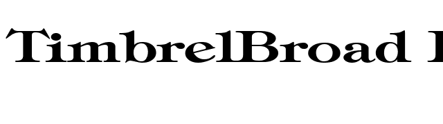 TimbrelBroad Bold font preview