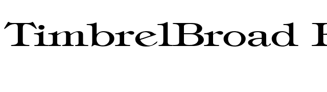 TimbrelBroad Regular font preview