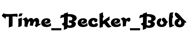 Time_Becker_Bold font preview