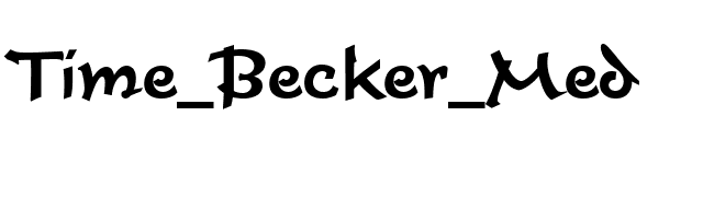 Time_Becker_Med font preview