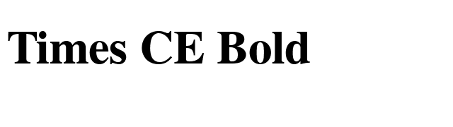 Times CE Bold font preview