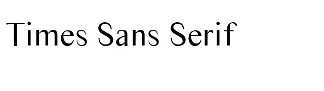 Times Sans Serif font preview