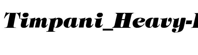 Timpani_Heavy-Italic font preview