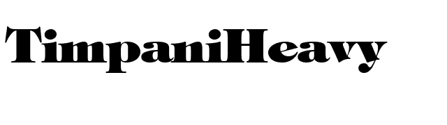 TimpaniHeavy font preview