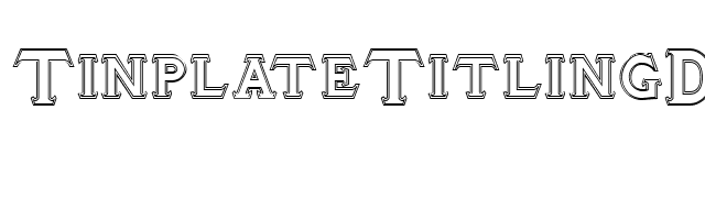 TinplateTitlingDouble font preview