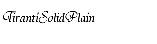 TirantiSolidPlain font preview