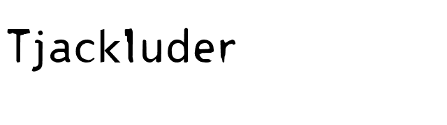 Tjackluder font preview