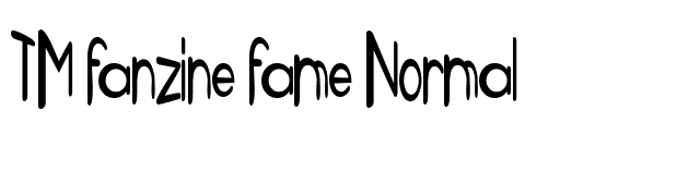 TM fanzine fame Normal font preview