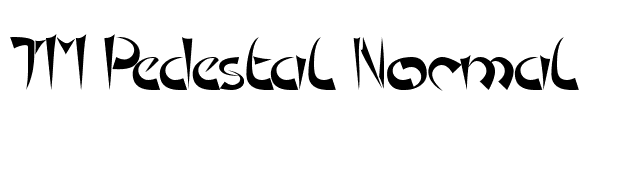 TM Pedestal Normal font preview