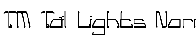 TM Tail Lights Normal font preview