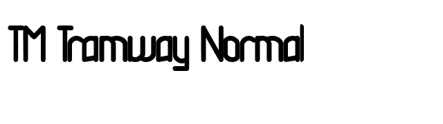 TM Tramway Normal font preview