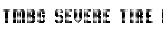 TMBG Severe Tire Damage font preview