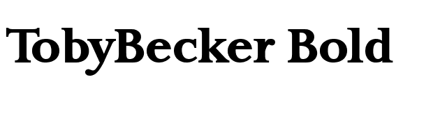 TobyBecker Bold font preview