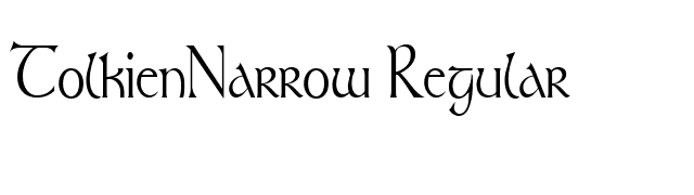 TolkienNarrow Regular font preview