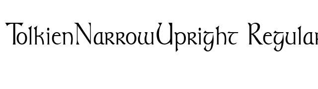 TolkienNarrowUpright Regular font preview