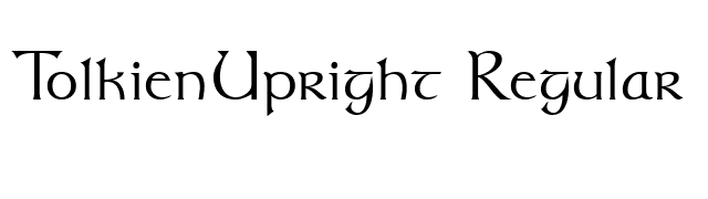 TolkienUpright Regular font preview