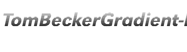 TomBeckerGradient-Medium-Italic font preview