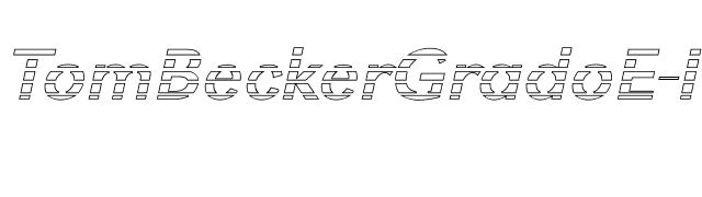 TomBeckerGradoE-Italic font preview