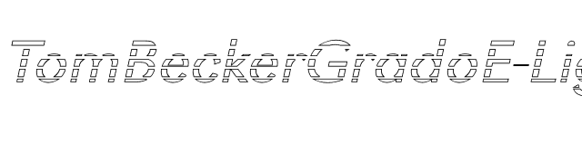 TomBeckerGradoE-Light-Italic font preview