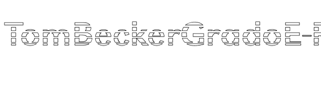 TomBeckerGradoE-Regular font preview