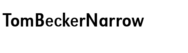 TomBeckerNarrow font preview