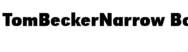 TomBeckerNarrow Bold font preview