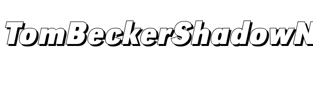 TomBeckerShadowN-BoldItalic font preview