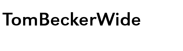 TomBeckerWide font preview