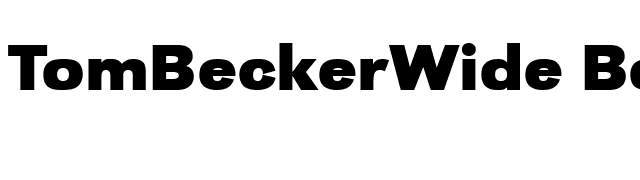 TomBeckerWide Bold font preview