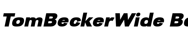 TomBeckerWide Bold Italic font preview